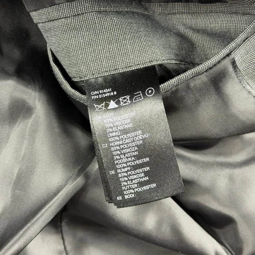 H&M Blazer Mens 44R Gray Regular Fit Two Button Suit Jacket New NWT Professional